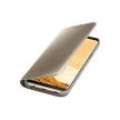 Clear View Case cover Xiaomi Redmi Note 8 Pro oldalra nyíló tok, arany