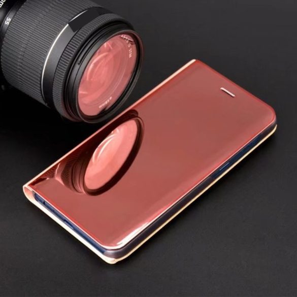 Clear View Case cover Huawei P30 Pro oldalra nyíló tok, rózsaszín