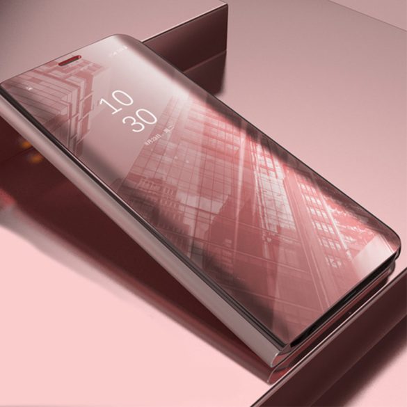 Clear View Case cover Samsung Galaxy J5 (2016) oldalra nyíló tok, rózsaszín