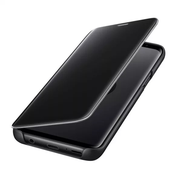 Clear View Case cover Huawei P20 Lite oldalra nyíló tok, fekete