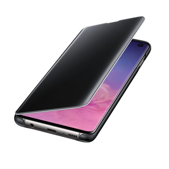 Clear View Case cover Samsung Galaxy A70 hátlap, tok, fekete