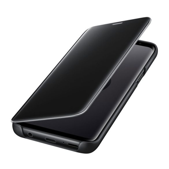 Clear View Case cover Samsung Galaxy S10 Lite/A91 oldalra nyíló tok, fekete