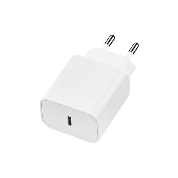 Maxlife MXTC-06 PD QC 20W, USB-C hálózati töltő adapter, gyorstöltő, fehér