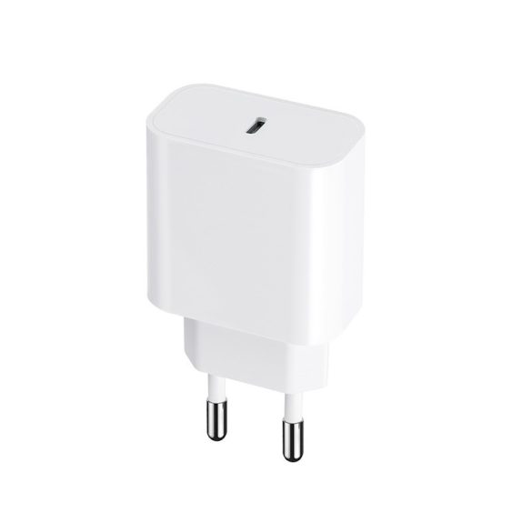 Maxlife MXTC-06 PD QC 20W, USB-C hálózati töltő adapter, gyorstöltő, fehér