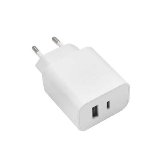 Maxlife MXTC-06 PD QC 20W, USB-A/USB-C hálózati töltő adapter, gyorstöltő, fehér