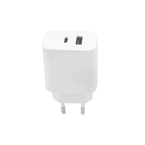 Maxlife MXTC-06 PD QC 20W, USB-A/USB-C hálózati töltő adapter, gyorstöltő, fehér