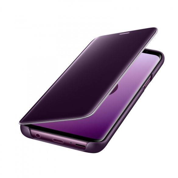 Clear View Case cover Samsung Galaxy A21s oldalra nyíló tok, lila
