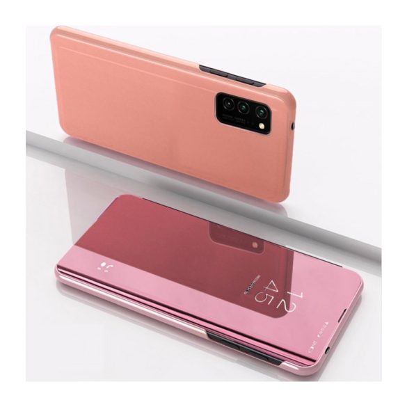 Clear View Case cover Samsung Galaxy A13 5G oldalra nyíló tok, rózsaszín