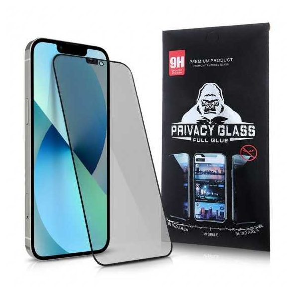 Samsung Galaxy A13 4G/ A13 5G/A22 5G/M02S/A32 5G/A03s/A03 Core Privacy Glass betekintés védett edzett üvegfólia (tempered glass) 9H keménységű, átlátszó