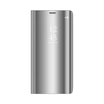   Clear View Case cover Samsung Galaxy A14 4G/A14 5G oldalra nyíló tok, ezüst