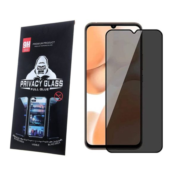 Xiaomi Redmi 12C Core Privacy Glass betekintés védett edzett üvegfólia (tempered glass) 9H keménységű, átlátszó