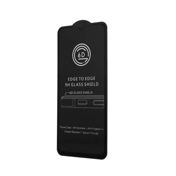 Samsung Galaxy A05s 5G 6D Full Glue teljes kijelzős edzett üvegfólia (tempered glass) 9H keménységű, fekete