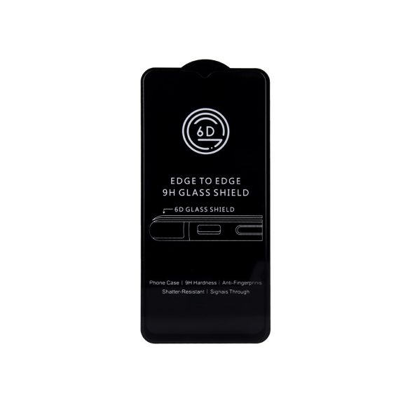 Samsung Galaxy A05s 5G 6D Full Glue teljes kijelzős edzett üvegfólia (tempered glass) 9H keménységű, fekete