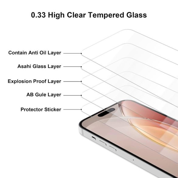 Xiaomi Redmi Note 13 4G/Redmi Note 13 5G kijelzővédő edzett üvegfólia (tempered glass) 9H keménységű (nem teljes kijelzős 2.5D sík üvegfólia), átlátszó