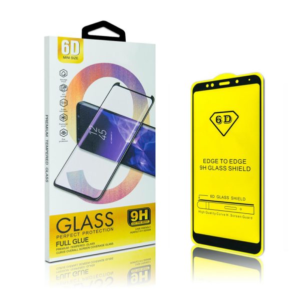 Glass iPhone 7 Plus/8 Plus 6D Full Glue teljes kijelzős edzett üvegfólia (tempered glass) 9H keménységű, tokbarát, fekete