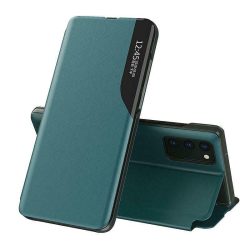   Eco Leather View Case Samsung Galaxy A71 oldalra nyíló tok, zöld