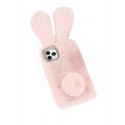 Rabbit Case Samsung Galaxy A12/M12 hátlap, tok, rózsaszín