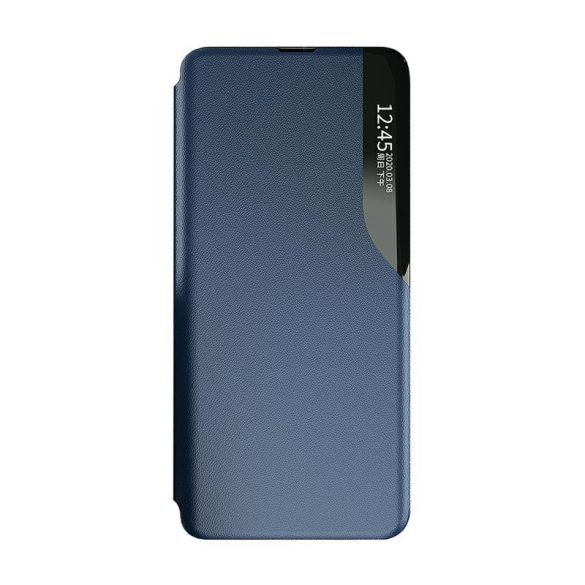 Eco Leather View Case Samsung Galaxy S21 Ultra oldalra nyíló tok, sötétkék