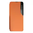 Eco Leather View Case Samsung Galaxy A03s oldalra nyíló tok, narancssárga