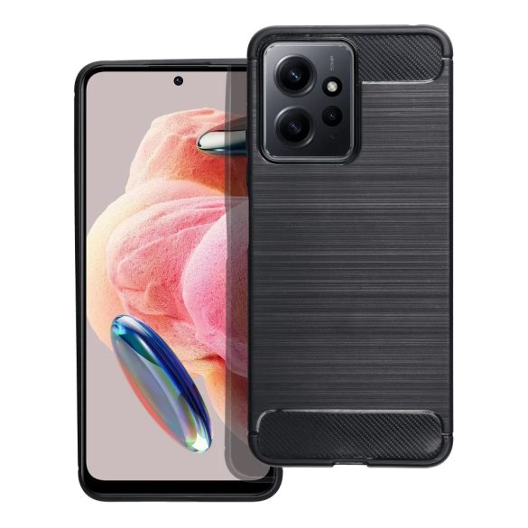 Carbon Case Flexible  Xiaomi Redmi Note 12 4G hátlap, tok, fekete