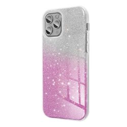   Glitter 3in1 Case Xiaomi Redmi Note 12 Pro Plus 5G hátlap, tok, rózsaszín-ezüst