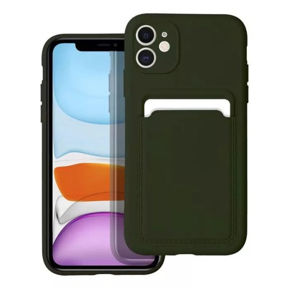 Card Case Silicone Xiaomi Redmi Note 12 Pro 5G hátlap, tok, zöld