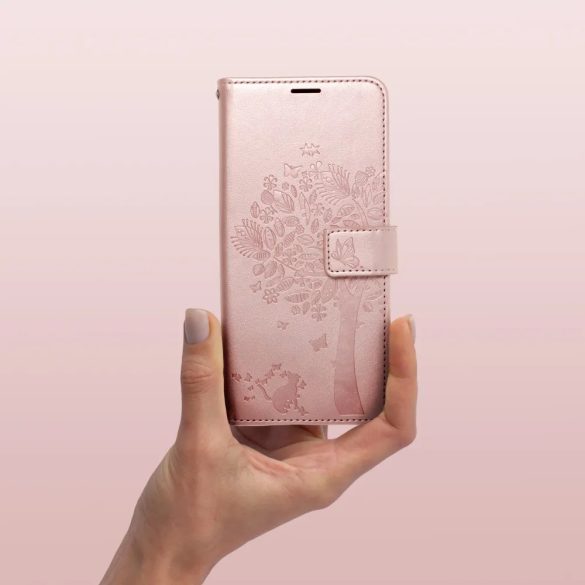 Mezzo Tree Samsung Galaxy A32 4G oldalra nyíló tok, rozé arany