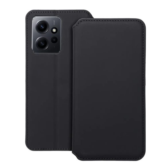 Kabura Dual Pocket Xiaomi Redmi Note 12 4G oldalra nyíló tok, fekete