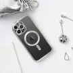 Electro Mag iPhone 12 MagSafe kameravédős hátlap, tok, ezüst-átlátszó
