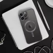 Electro Mag iPhone 12 MagSafe kameravédős hátlap, tok, fekete-átlátszó