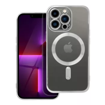   Electro Mag iPhone 13 Pro MagSafe kameravédős hátlap, tok, ezüst-átlátszó