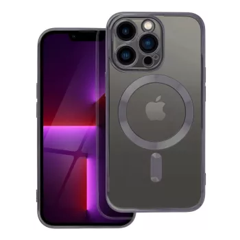   Electro Mag iPhone 13 Pro MagSafe kameravédős hátlap, tok, fekete-átlátszó