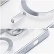 Electro Mag iPhone 14 MagSafe kameravédős hátlap, tok, ezüst-átlátszó