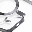 Electro Mag iPhone 14 MagSafe kameravédős hátlap, tok, fekete-átlátszó