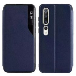   Eco Leather View Case Xiaomi Redmi 9A/9AT oldalra nyíló tok, sötétkék