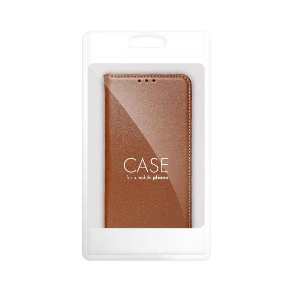 Genuine Leather Smart Pro iPhone 11 eredeti bőr oldalra nyíló tok, barna