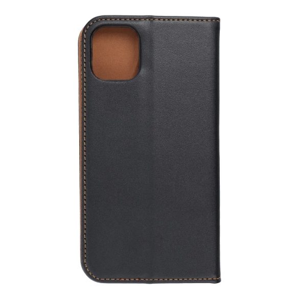 Genuine Leather Smart Pro iPhone 11 eredeti bőr oldalra nyíló tok, fekete