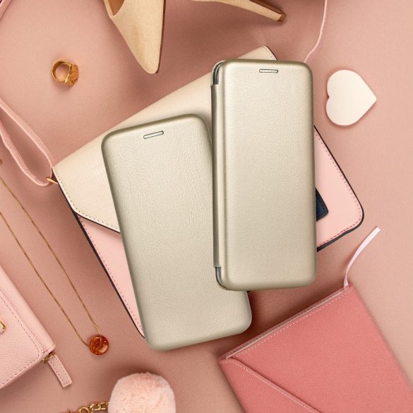 Smart Diva Xiaomi Mi 11i/Poco F3/F3 Pro/Redmi K40/K40 Pro oldalra nyíló tok, arany