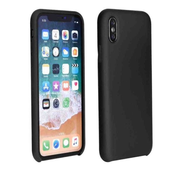 Silicone Premium Case iPhone 11 szilikon hátlap, tok, fekete