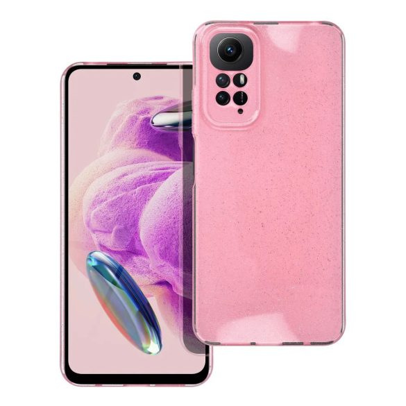 Blink Clear Case Xiaomi Redmi Note 12S 2mm csillámos szilikon hátlap, tok, rózsaszín