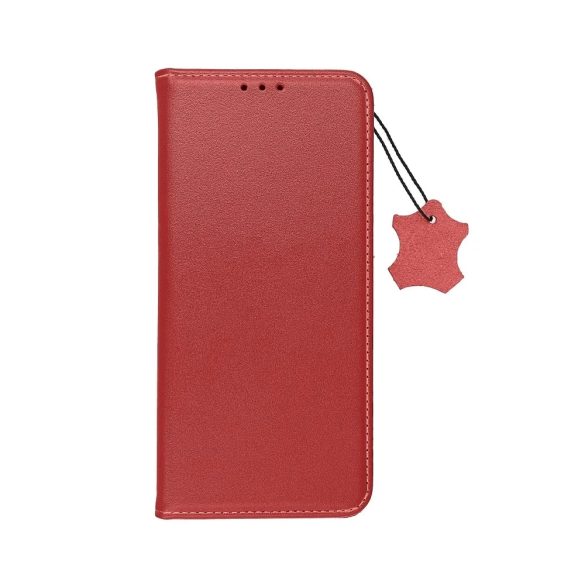 Genuine Leather Smart Pro iPhone 11 eredeti bőr oldalra nyíló tok, piros