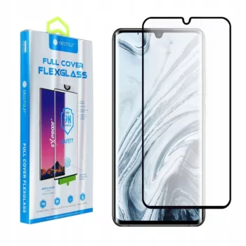   Bestsuit Xiaomi Mi Note 10/Mi Note 10 Pro/Mi CC9 Pro Flexible Hybrid Glass teljes kijelzős edzett üvegfólia (tempered glass) 9H keménységű (teljes kijelzős 5D sík üvegfólia), fekete