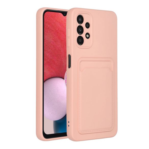 Card Case Silicone Samsung Galaxy A13 5G hátlap, tok, rózsaszín