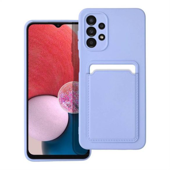 Card Case Silicone Samsung Galaxy A13 5G/A04S hátlap, tok, lila