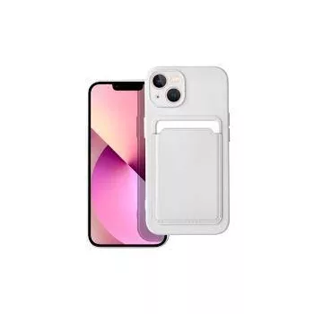 Card Case Silicone iPhone 14 Plus hátlap, tok, fehér