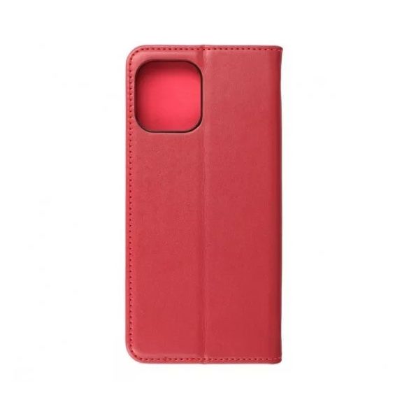 Genuine Leather Smart Pro iPhone 14 Pro Max eredeti bőr oldalra nyíló tok, piros