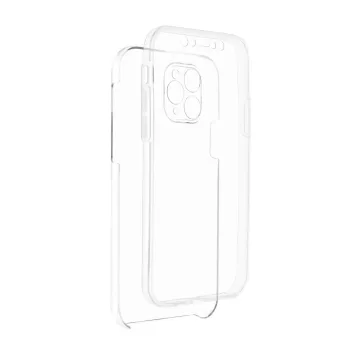   Full Cover 360° iPhone 14 Pro Max 2 részes szilikon elő és hátlap, tok, átlátszó