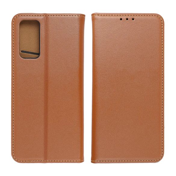 Genuine Leather Smart Pro Samsung Galaxy A35 eredeti bőr oldalra nyíló tok, barna