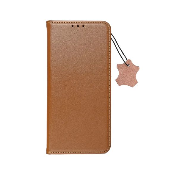 Genuine Leather Smart Pro Samsung Galaxy A35 eredeti bőr oldalra nyíló tok, barna