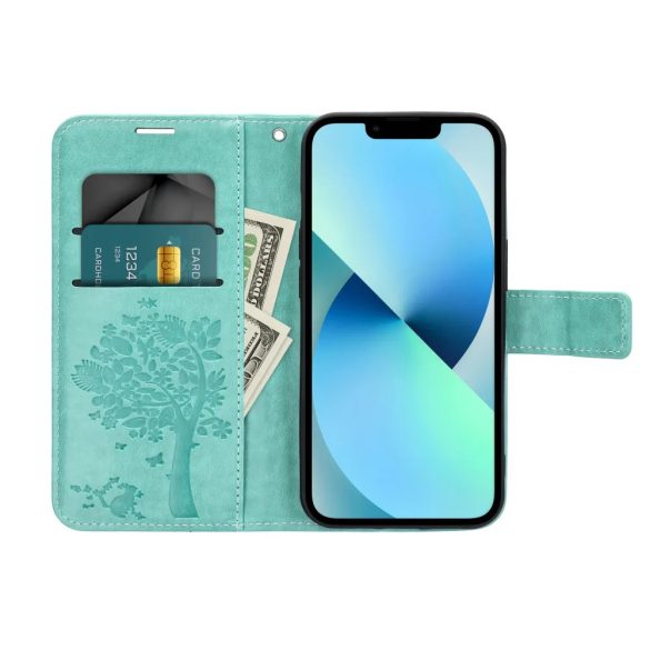 Mezzo Tree Samsung Galaxy A35 oldalra nyíló tok, mentazöld